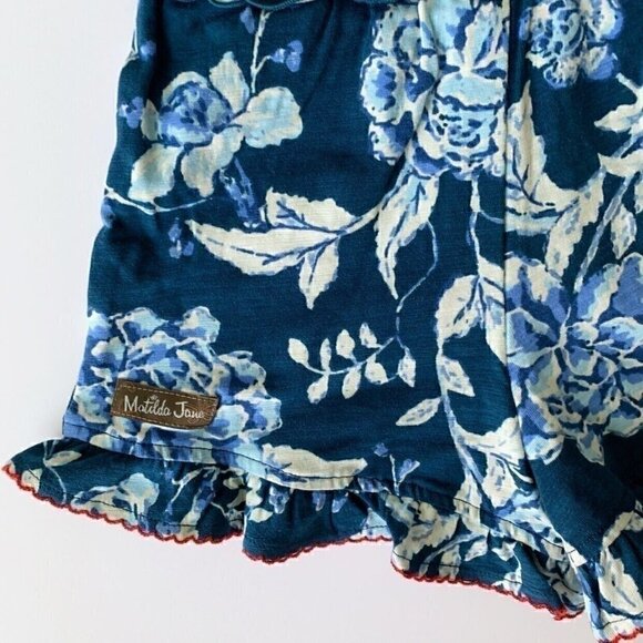 NWT Matilda Jane Girl Camille Blue Floral Print Girl Romper 4T 6 Years 10 Years - Picture 5 of 8